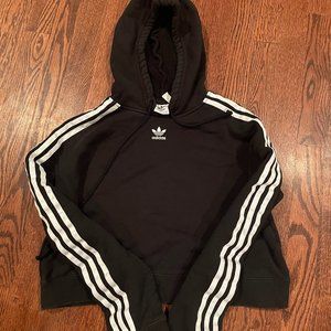 Adidas Black Crop Hoodie Women's XS